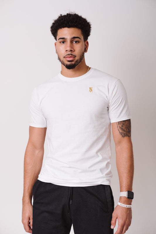 Virtuous White Logo Tee